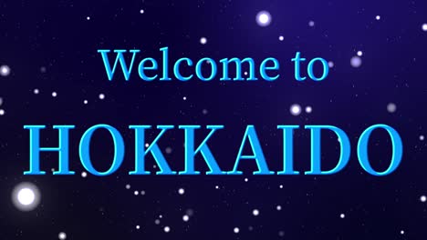welcome to hokkaido message text animation motion graphics