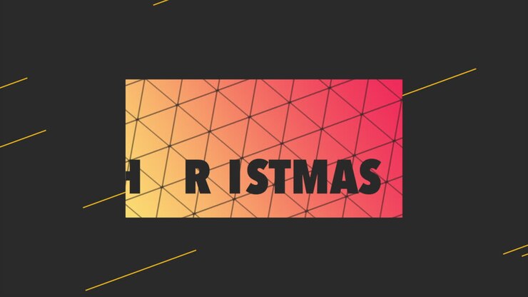 Buon Natale con motivo a triangoli rossi e linee