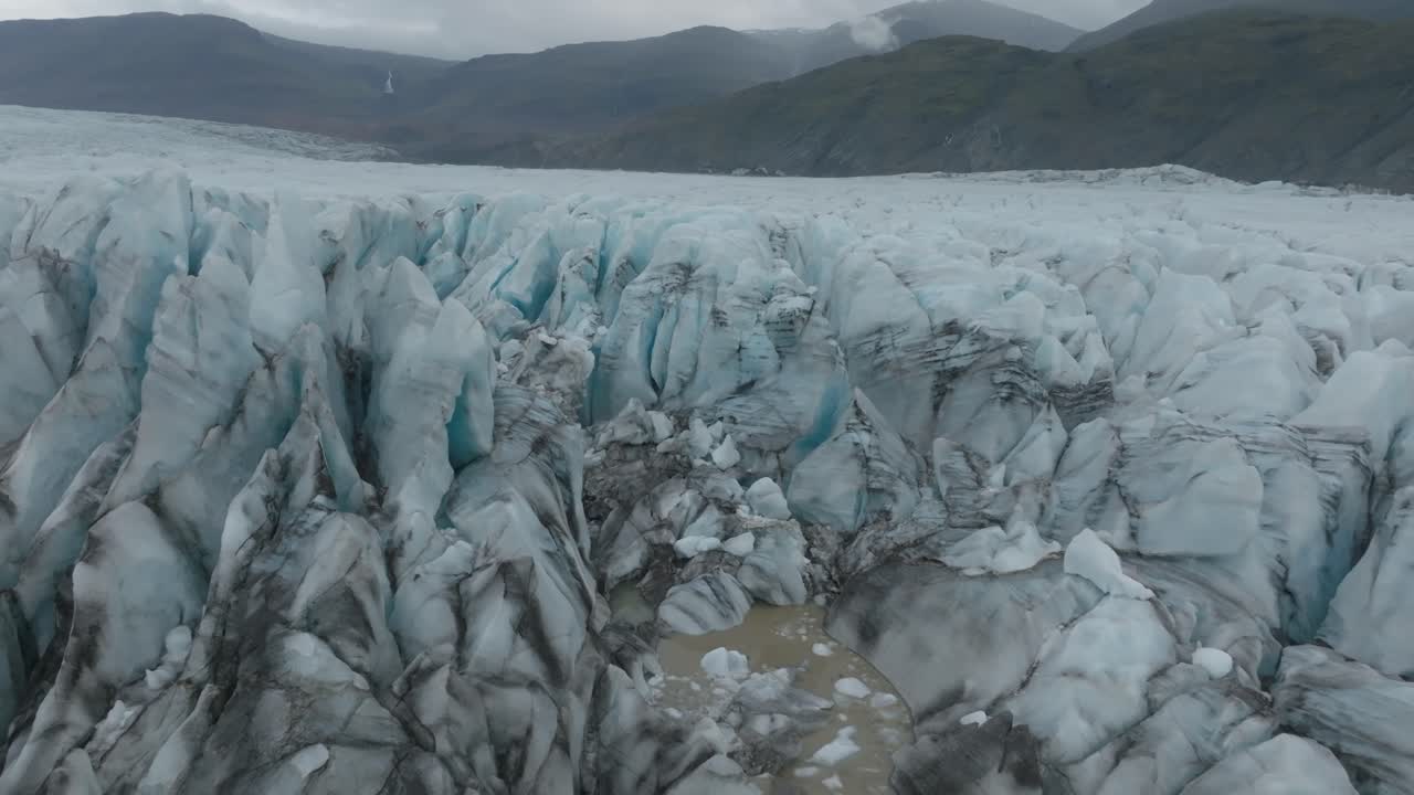 formaciones de hielo del glaciar islandés