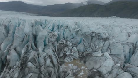 ice formations of icelandic glacier