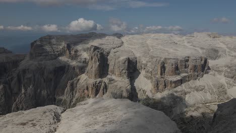 powerful mountain range dolomites with his characteristic shapes and colors