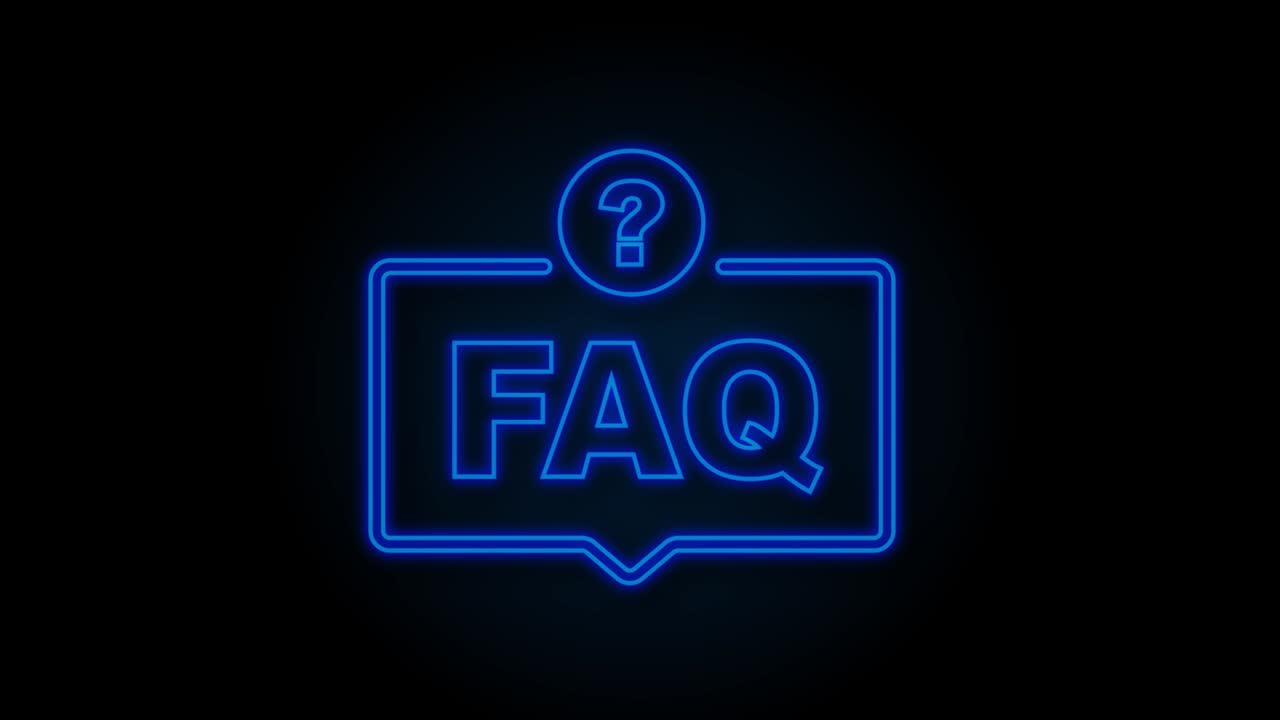 preguntas frecuentes faq banner. burbuja de habla con texto faq. gráfico de movimiento