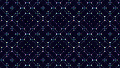 Elegante-Patrón-Geométrico-Simétrico-Círculos-Azul-Oscuro-Conectados-Por-Líneas