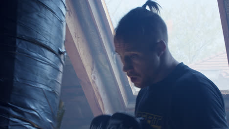 sesión de entrenamiento de boxeo