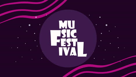 music festival event lettering animation