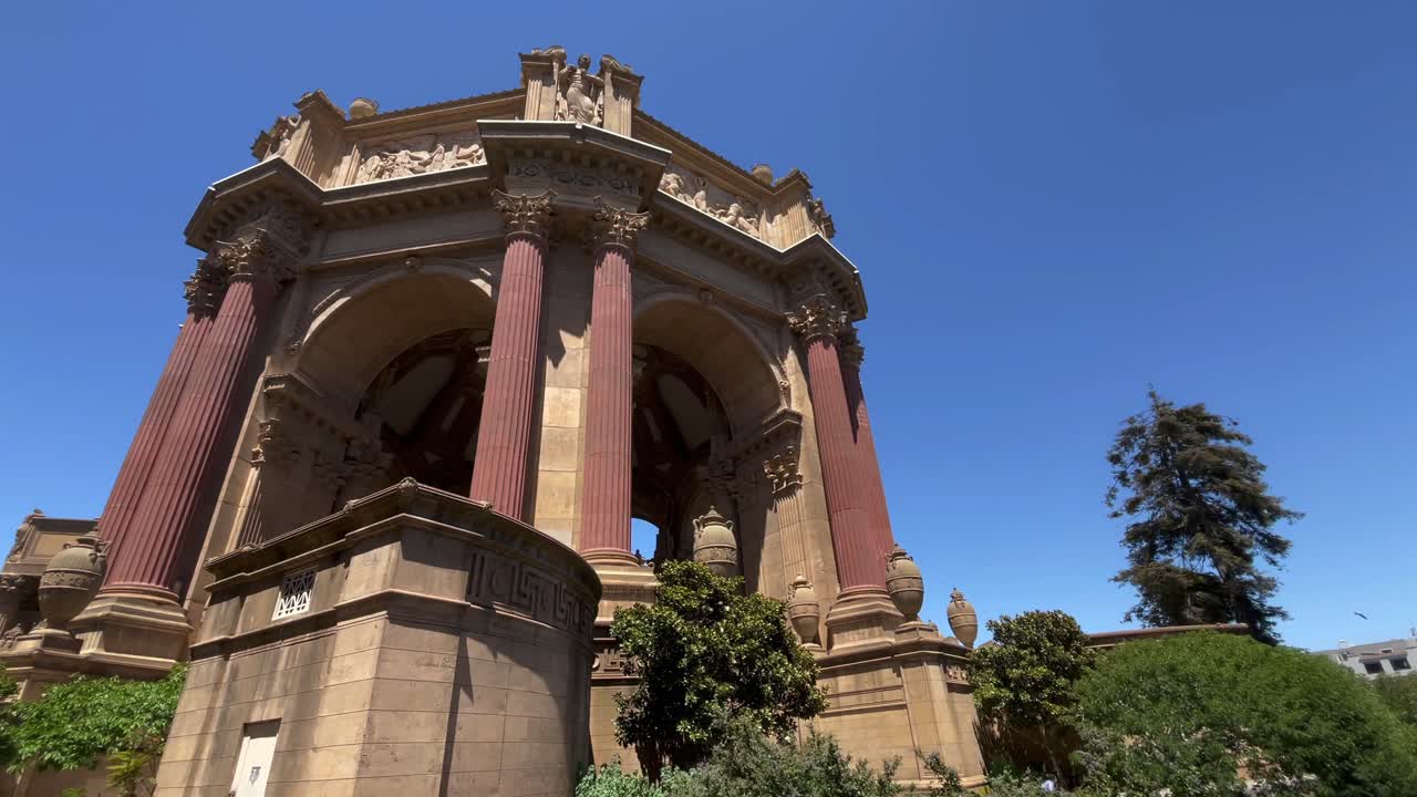 Historical Landmark Palace of Fine Arts in San Francisco, California on a Sunny Summer Days