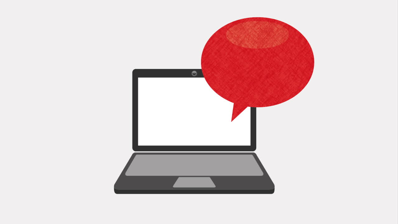 Multiple Laptops with Speech Bubbles