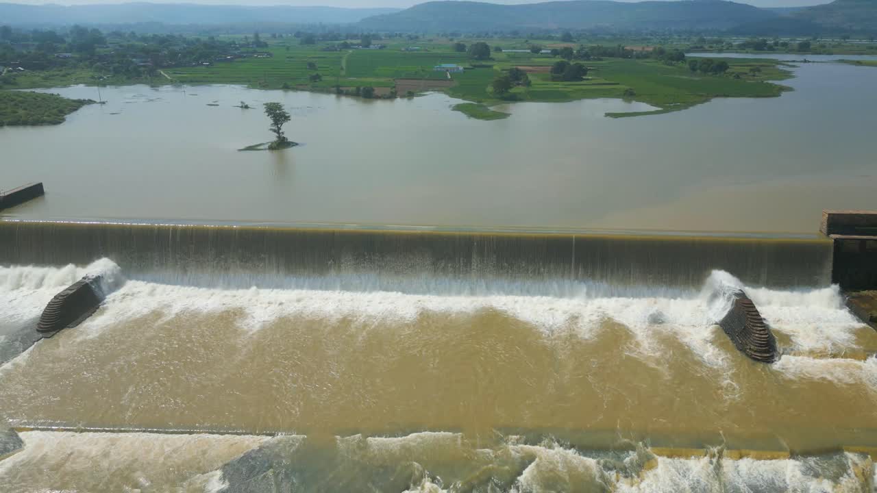 Waterfall Rajdari Devdari and Latif Shah Dam Aerial View