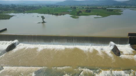 waterfall rajdari devdari and latif shah dam aerial view