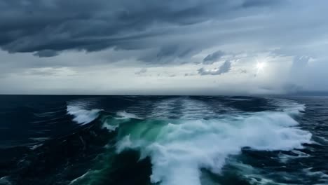 dramatic stormy ocean