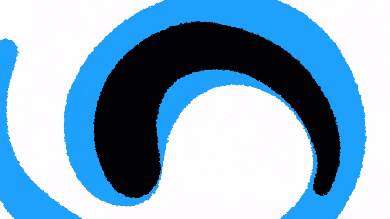 Abstract Motion Graphic With Swirling Blue and White Shapes