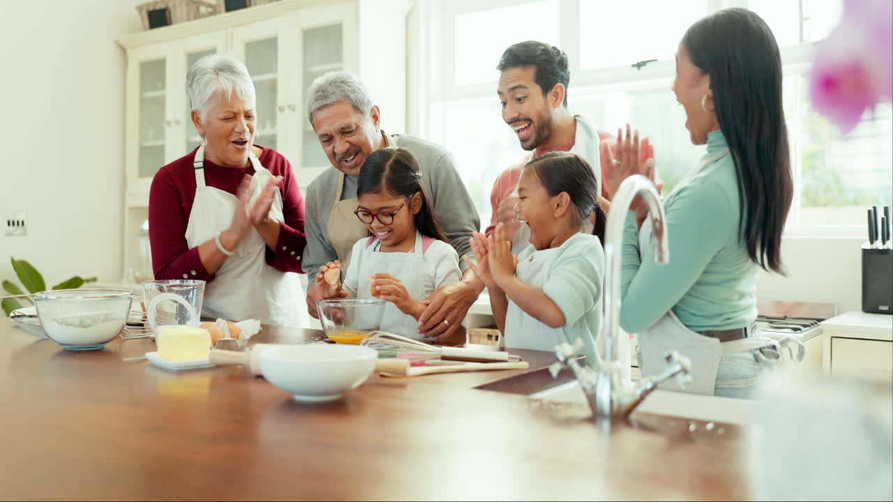 큰 가족, 함께, 아이들