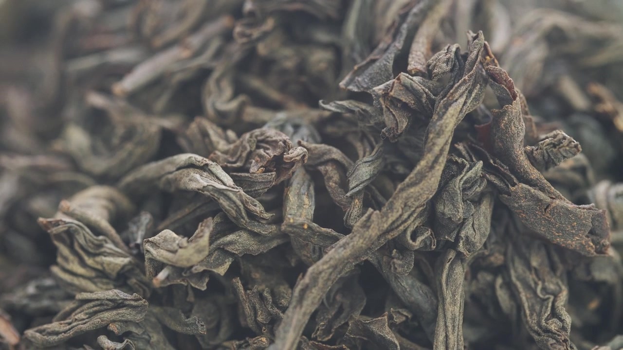 Macro Close Up of Dry Loose Leaf Tea