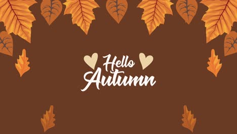hola, letras de otoño con