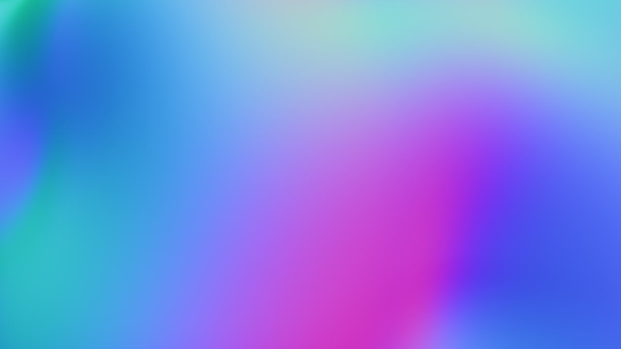 Rekaman gradien neon cerah dengan transisi buram yang lembut antara nada biru, cyan, ungu, dan magenta, ideal sebagai latar belakang abstrak, overlay, latar belakang presentasi, atau elemen desain gerak modern