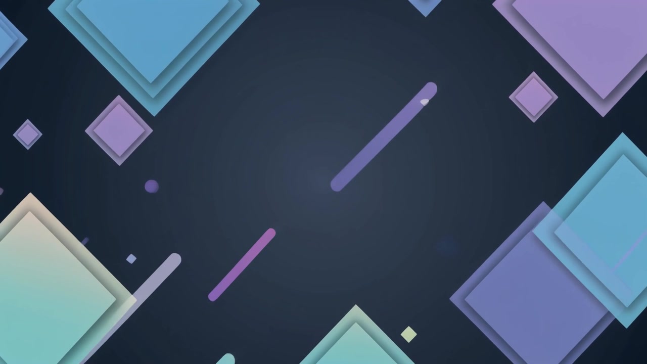 Abstract Motion Background with Floating Geometric Shapes and Lines
