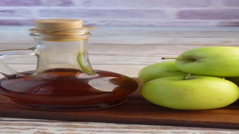 green apples and apple cider vinegar