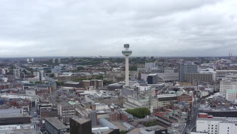 drone shot orbiting radio tower 04