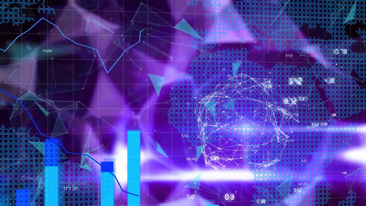 animación de las estadísticas y el procesamiento de datos en todo el mundo