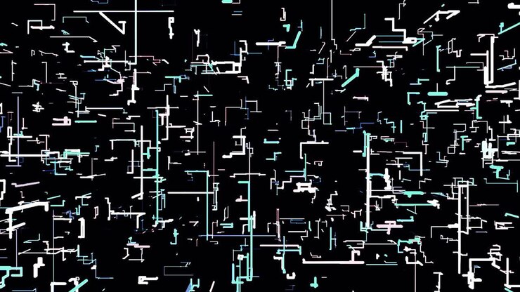 Arte lineare geometrica astratta con colori al neon