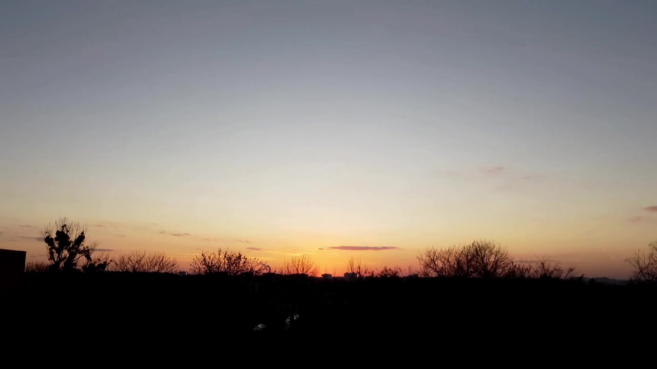 Sunset over the city.