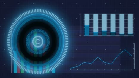 Animation-Der-Datenverarbeitung-Beim-Scope-Scannen-Auf-Dunklem-Hintergrund