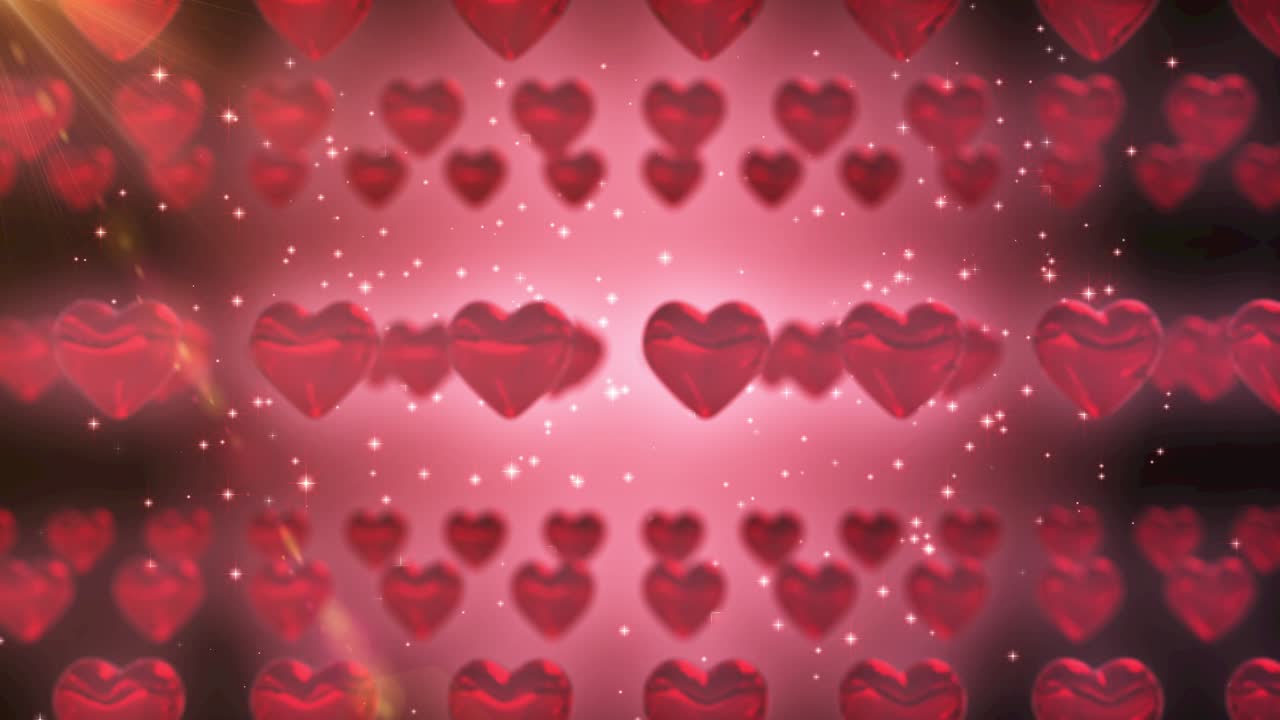 fondo de animación del bucle del corazón de valentines