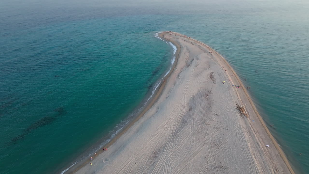 바다 의 아름다운 모래 언덕 의 공중 풍경