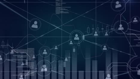 red de conexiones y procesamiento de datos