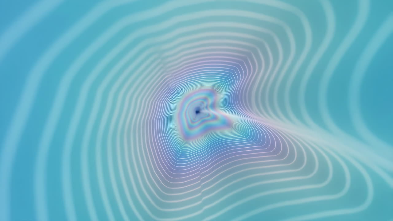 Digital Abstract Background with Wavy Lines and Color Shift