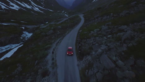 AERIAL:-Valley-with-snow-in-Norway