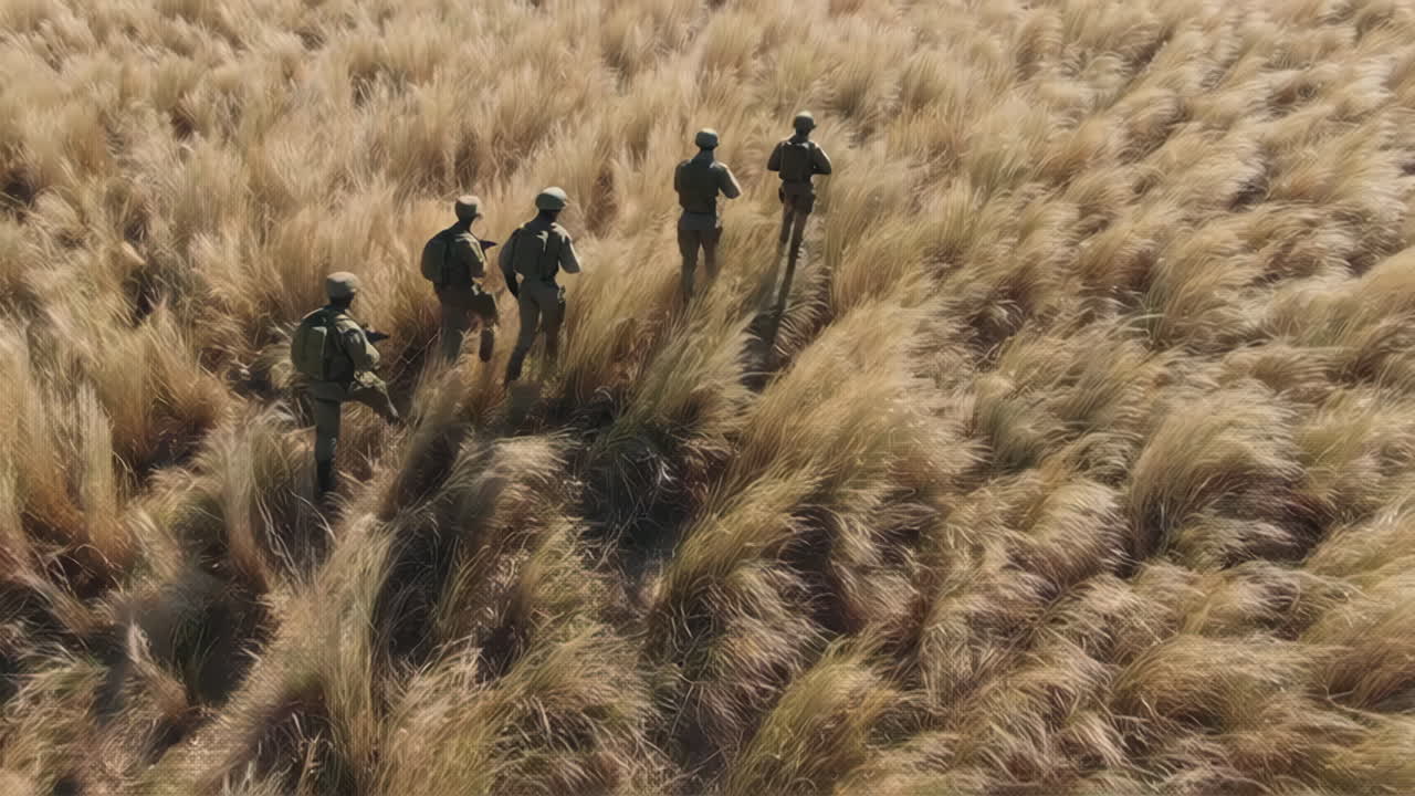 Military Personnel Training in a Field
