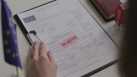 Stamping Rejected on Schengen Visa Application Form