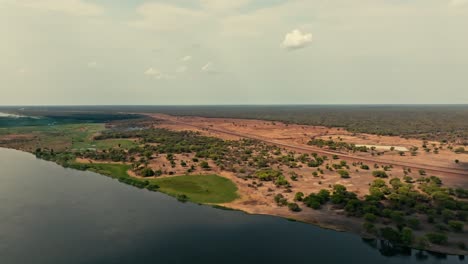 majestic river nile in south sudan. captivating aerial views of the serene waters meandering through lush landscapes.