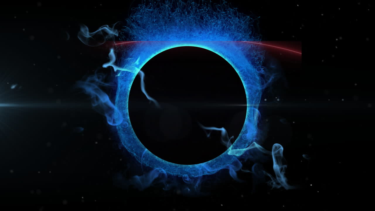 animación de escaneo de alcance y procesamiento de datos digitales sobre fondo negro