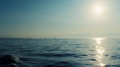 pov of a boat at bahía de banderas bay