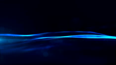 digital blue color particles wave and light abstract background