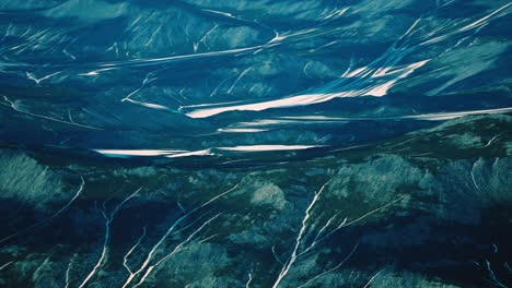 Aerial-view-of-the-mountains-with-glacier