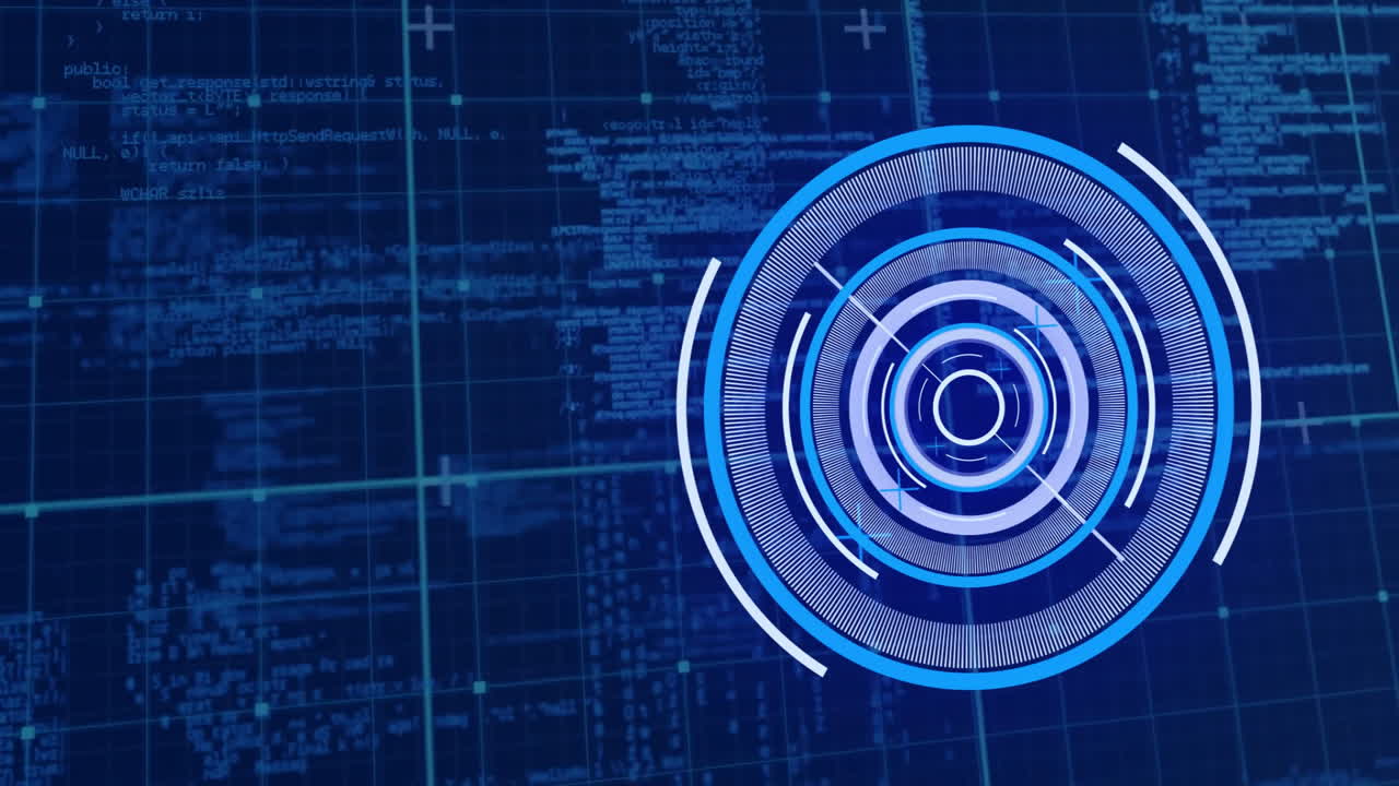 animación del escaneo del alcance sobre el procesamiento de datos