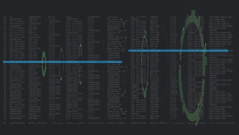 animación del escaneo del alcance y el procesamiento de datos sobre fondo negro