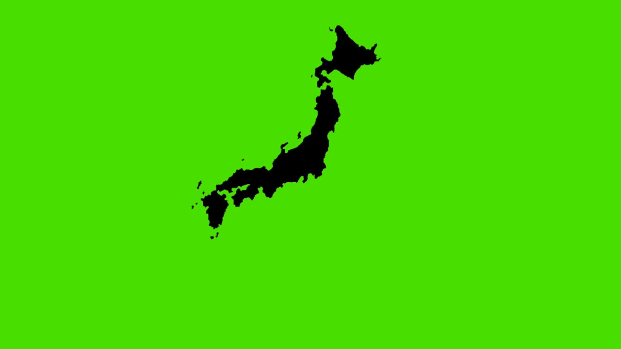 일본의 녹색 스크린 지도, 움직이는 실루