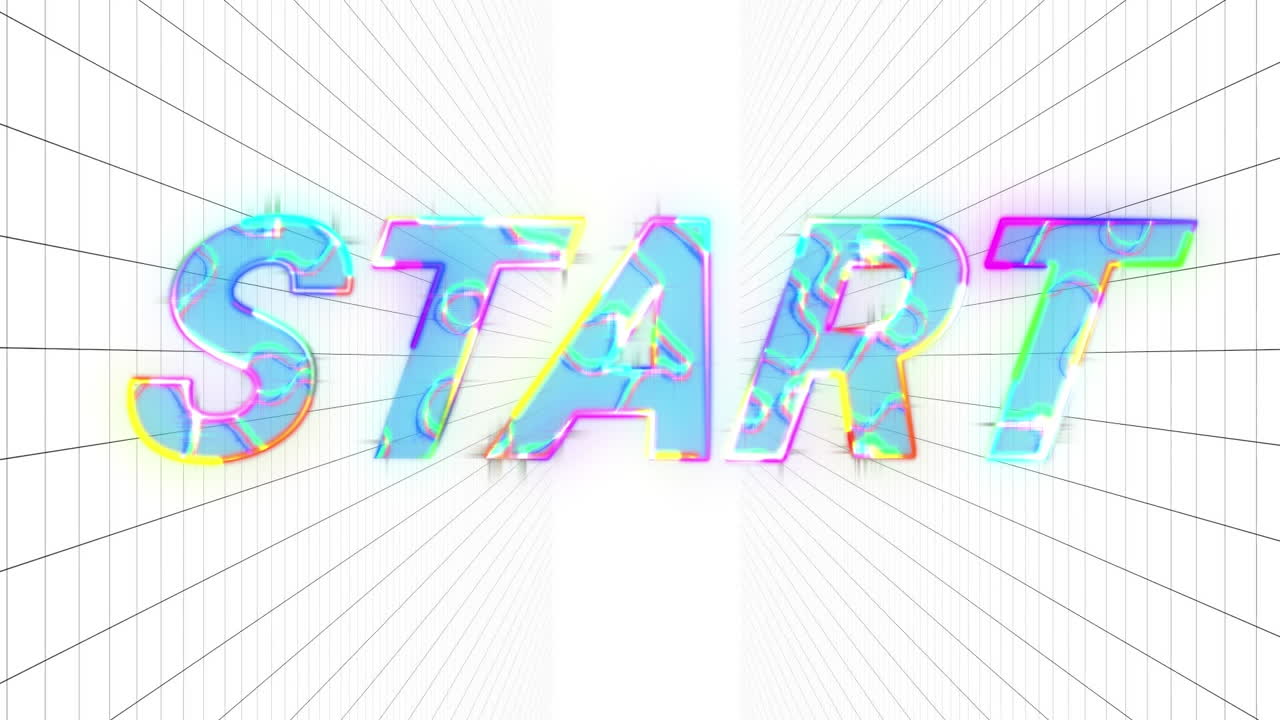 animación de la lucha en el espacio abstracto blanco digital