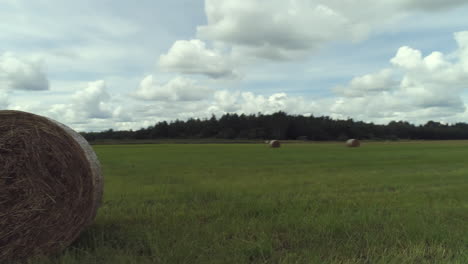 rural landscape with clouds and field