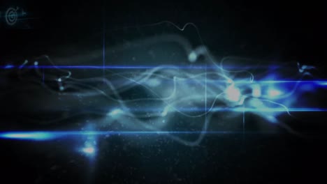 animation of light trails on black background