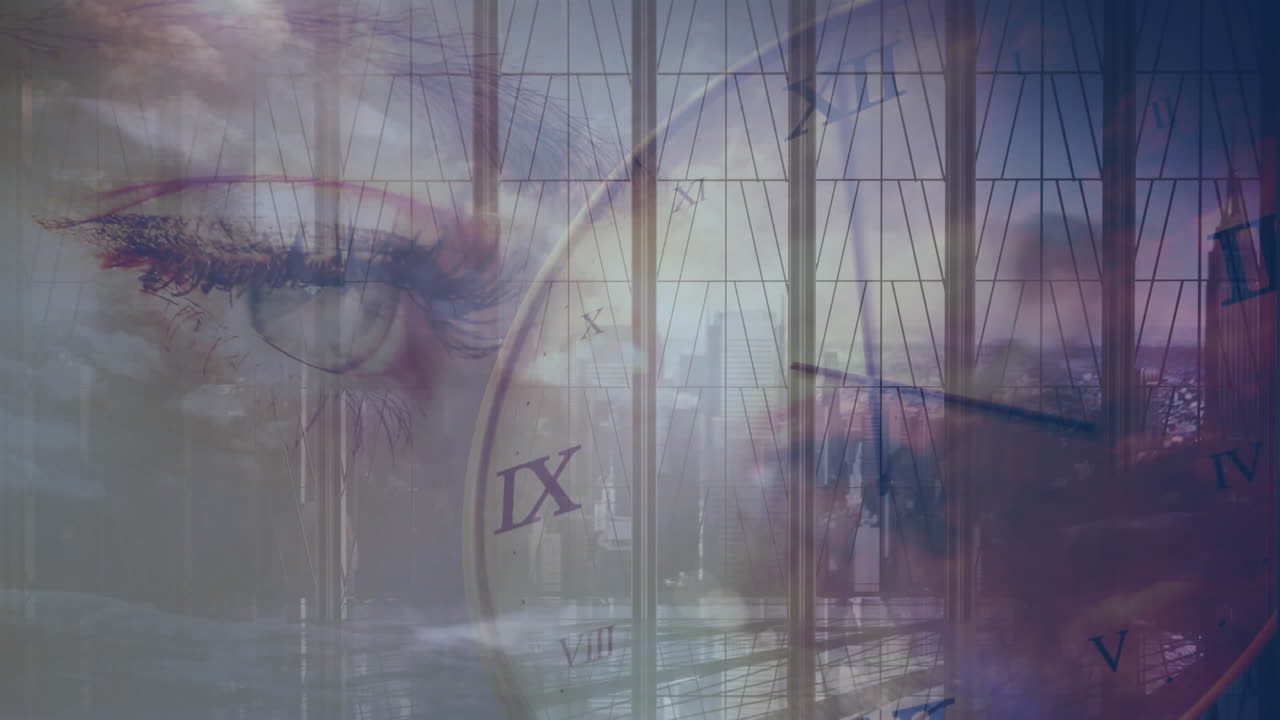 앞면 에 시계 가 있는 사람 들 이 빨리  ⁇ 고 있다