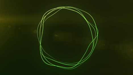 ultra hd 4k abstracto 3d render círculo de neón. círculos de neón verde abstracto futurista fondo de movimiento de alta tecnología. video animación 3d. 3840x2160