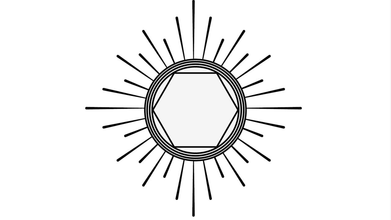 선으로 된 봉인 아이콘 디자인