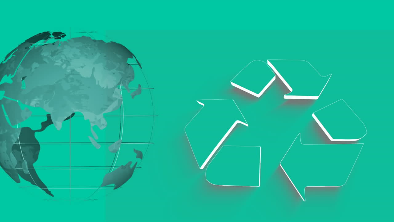 재활용 표지판 과 지구