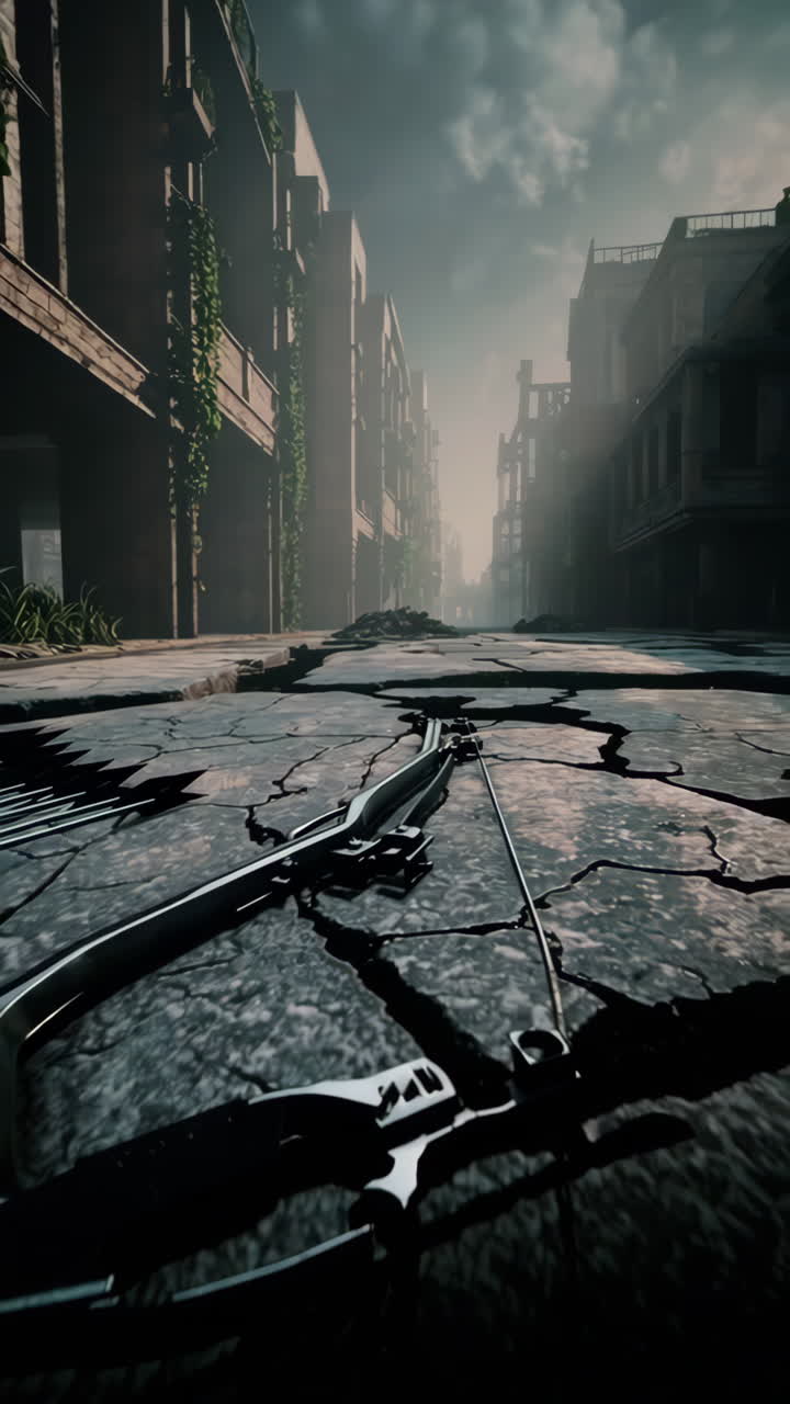 Deserted City Streets with a Bow