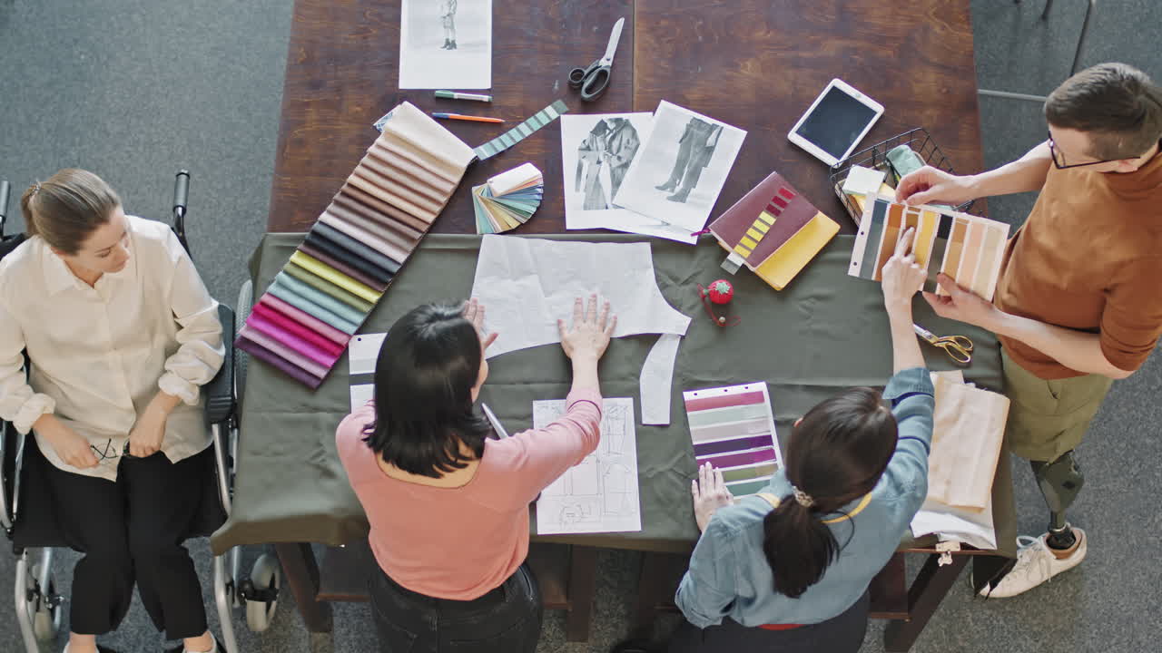 Time-Lapse of Team of Fashion Designers Working